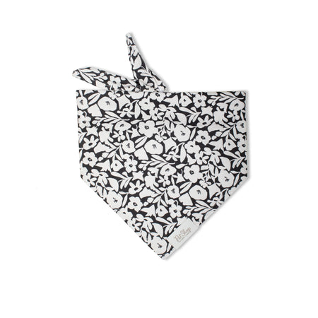 M/L Pet Bandana Charcoal Floral