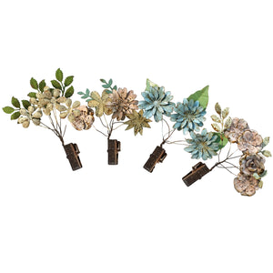 Rustic Flower Planter Clips, 4 Assorted
