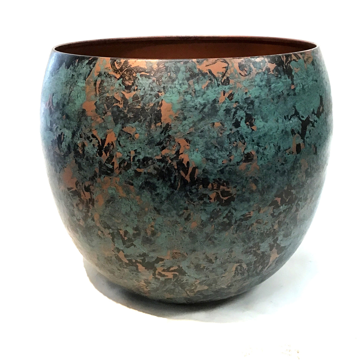 Oxidized Copper Planter, Medium
