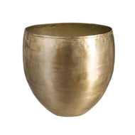 Glazed Metal Planter Silver, Large