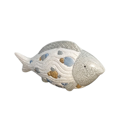 Ceramic Wavy Fish Tabletop Decor