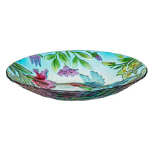 Load image into Gallery viewer, Glass Hummingbird Bird Bath, 18in
