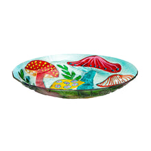 Load image into Gallery viewer, Glass Mushroom Group Bird Bath, 18in
