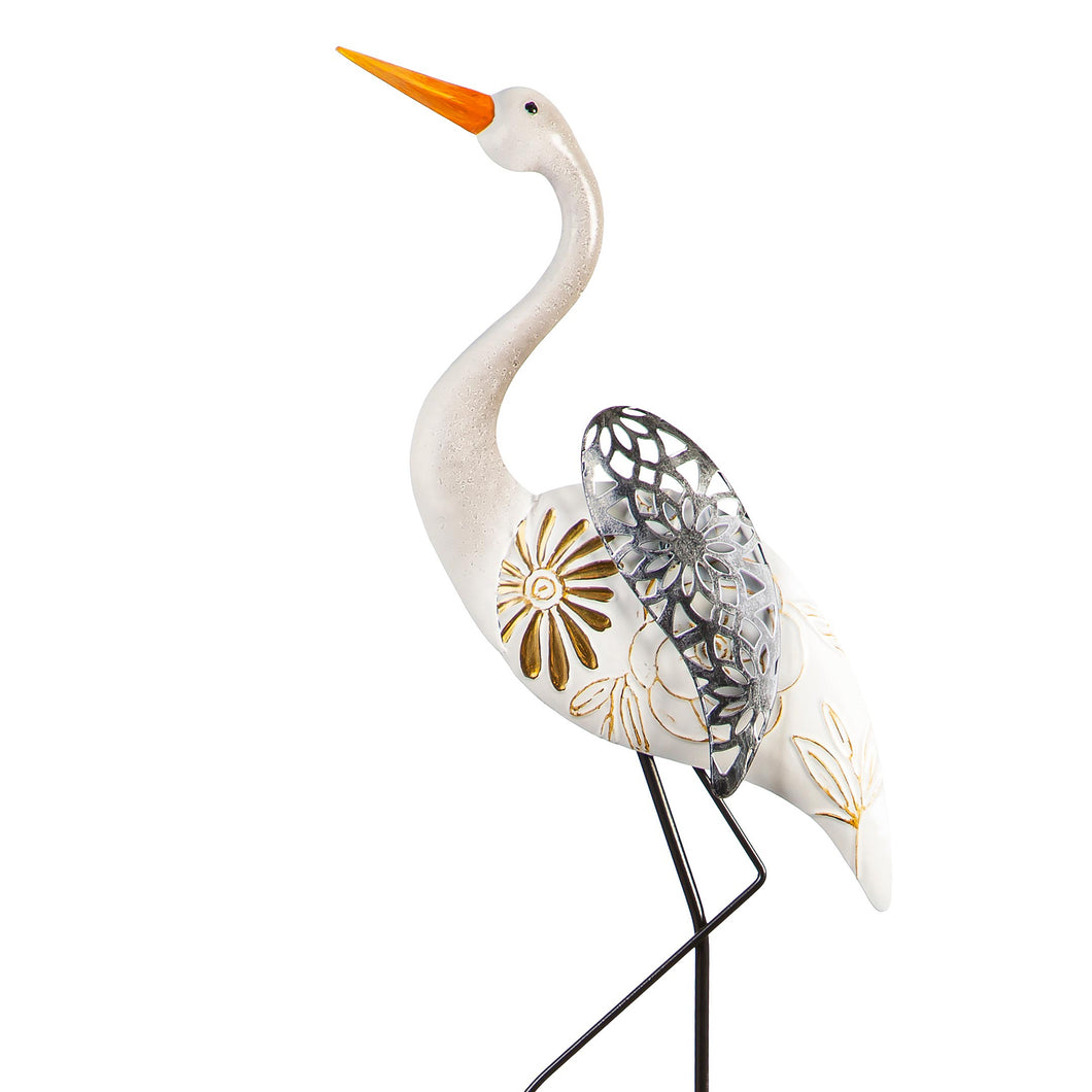 Deco Crane  Metal Garden Stakes, 2 Assorted