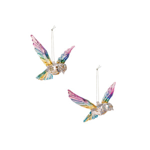 Hummingbird Acrylic Hanging Decor 5in 2 Assorted