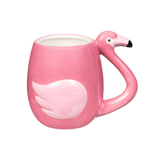 Flamingo Coastal Sculpted Ceramic Cup 12oz