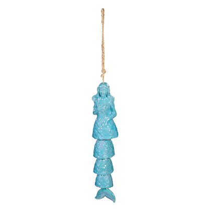 Iridescent Ceramic Mermaid Garden Bell