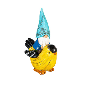 Resin Gnome Riding Bird, 2 Assorted