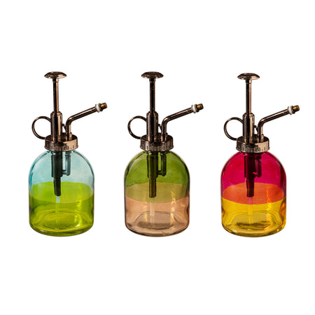 Two-Toned GLass Plant Mister, 3 Assorted