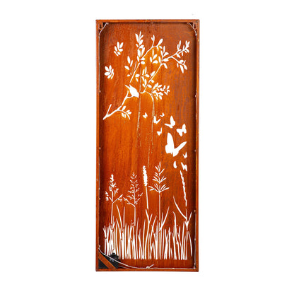 Bird & Butterfly LED Laser Cut Metal Wall Decor