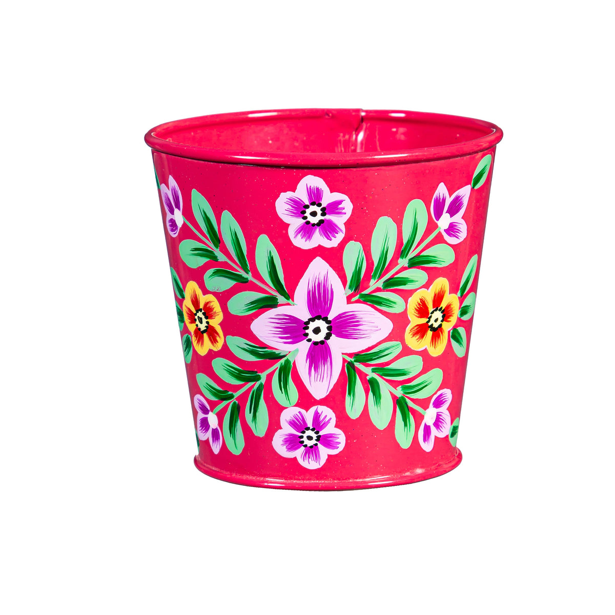 Vibrant Hand-Painted Planters 3.5in