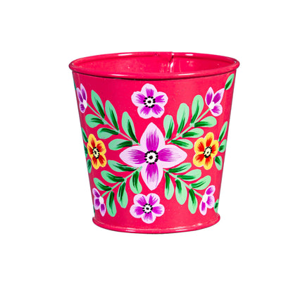 Vibrant Hand-Painted Planters 3.5in