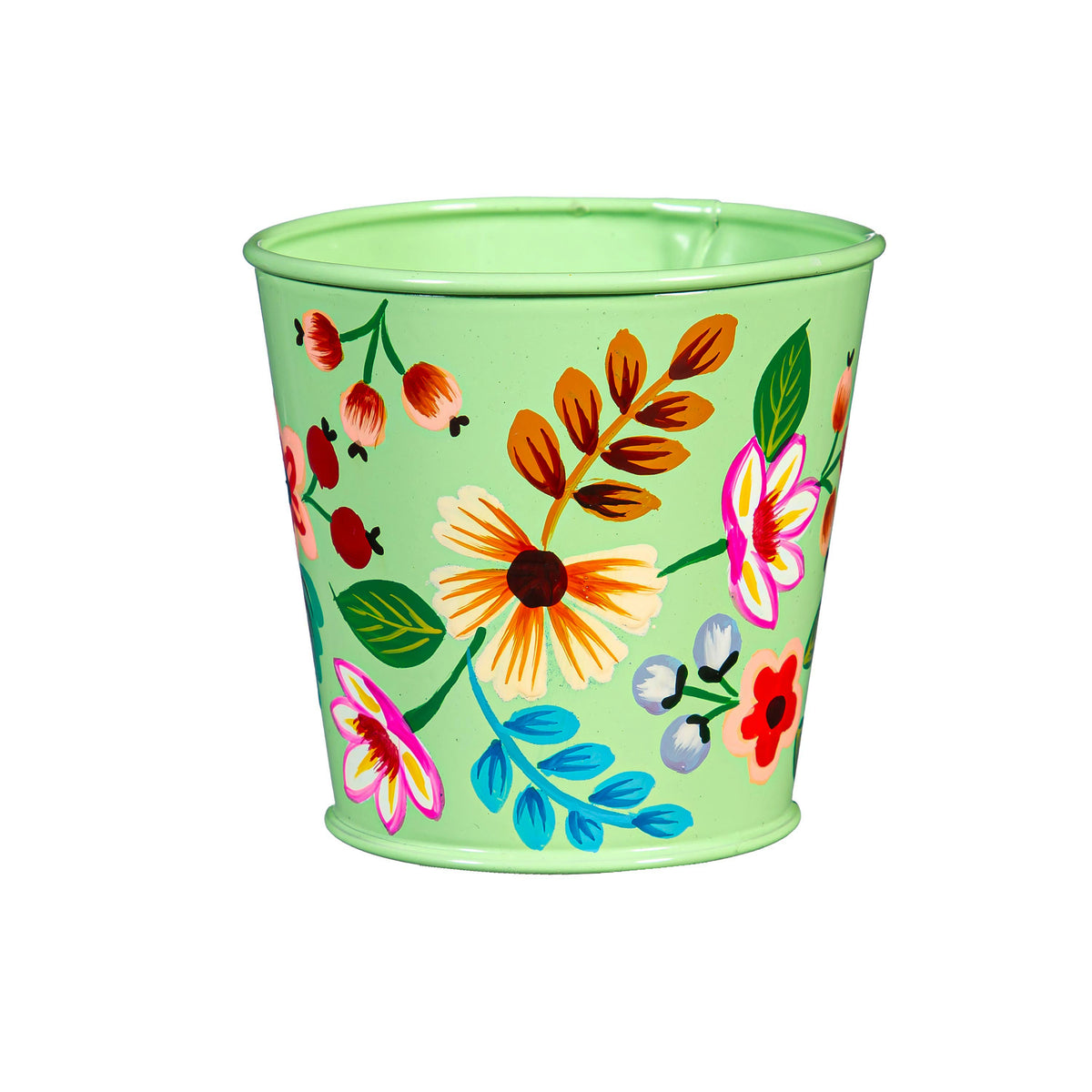 Vibrant Hand-Painted Planters 3.5in