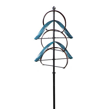 Metal Wind Spinner Towering Semicircle 80in