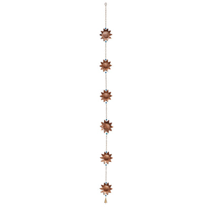 Sunflower With Beads Rain Chain 96in