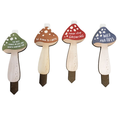 Mushroom  Sign Plant Pick, S/12