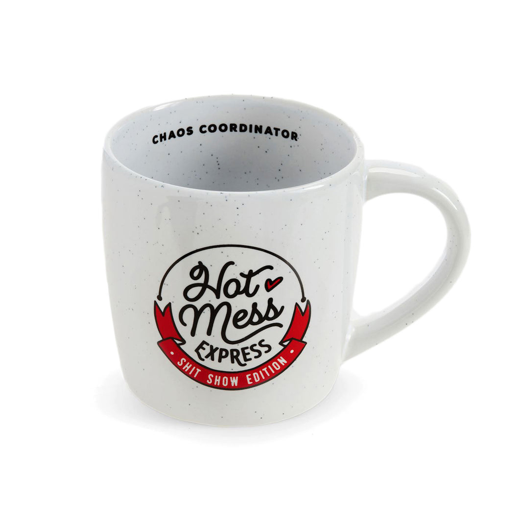 Ceramic Mug, White, 11oz, Hot Mess