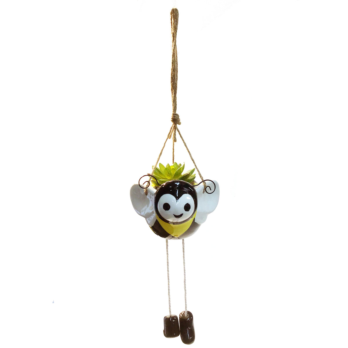 Planter, 5in, Hanging Ceramic Bee
