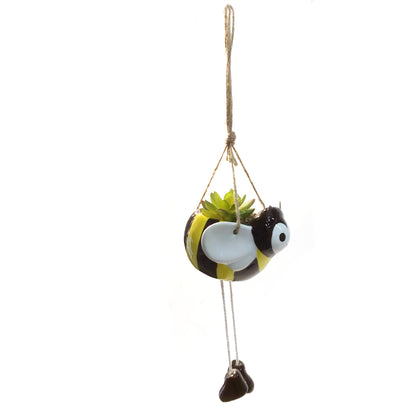 Planter, 5in, Hanging Ceramic Bee