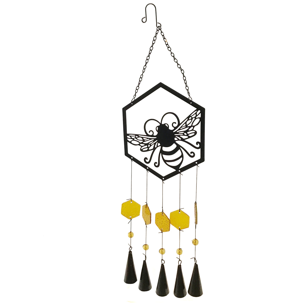 Bee, Metal and Glass, Wind Chime