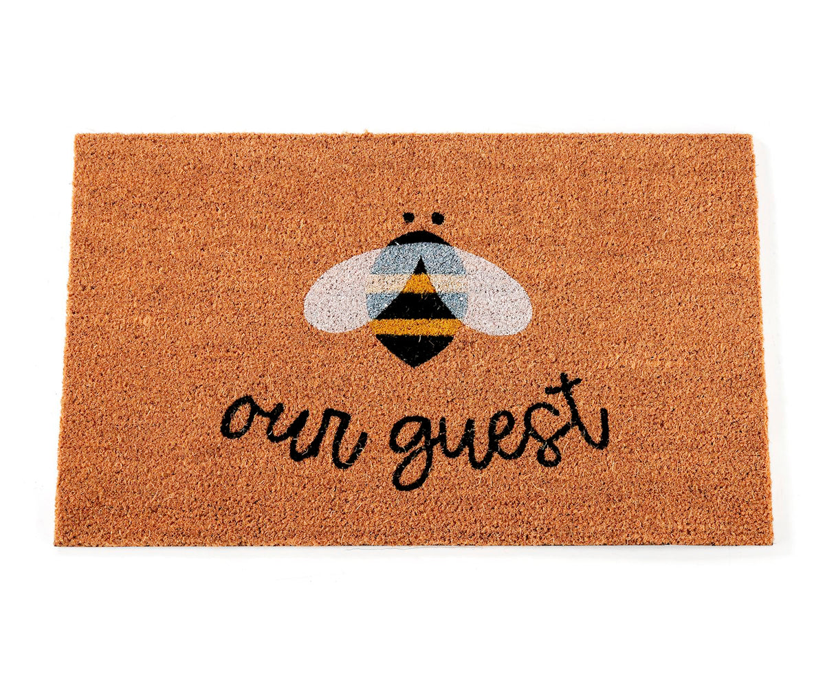 Door Mat,Bee Our Guest, Natural Fiber