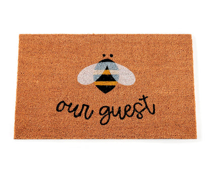 Door Mat,Bee Our Guest, Natural Fiber