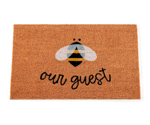 Door Mat,Bee Our Guest, Natural Fiber