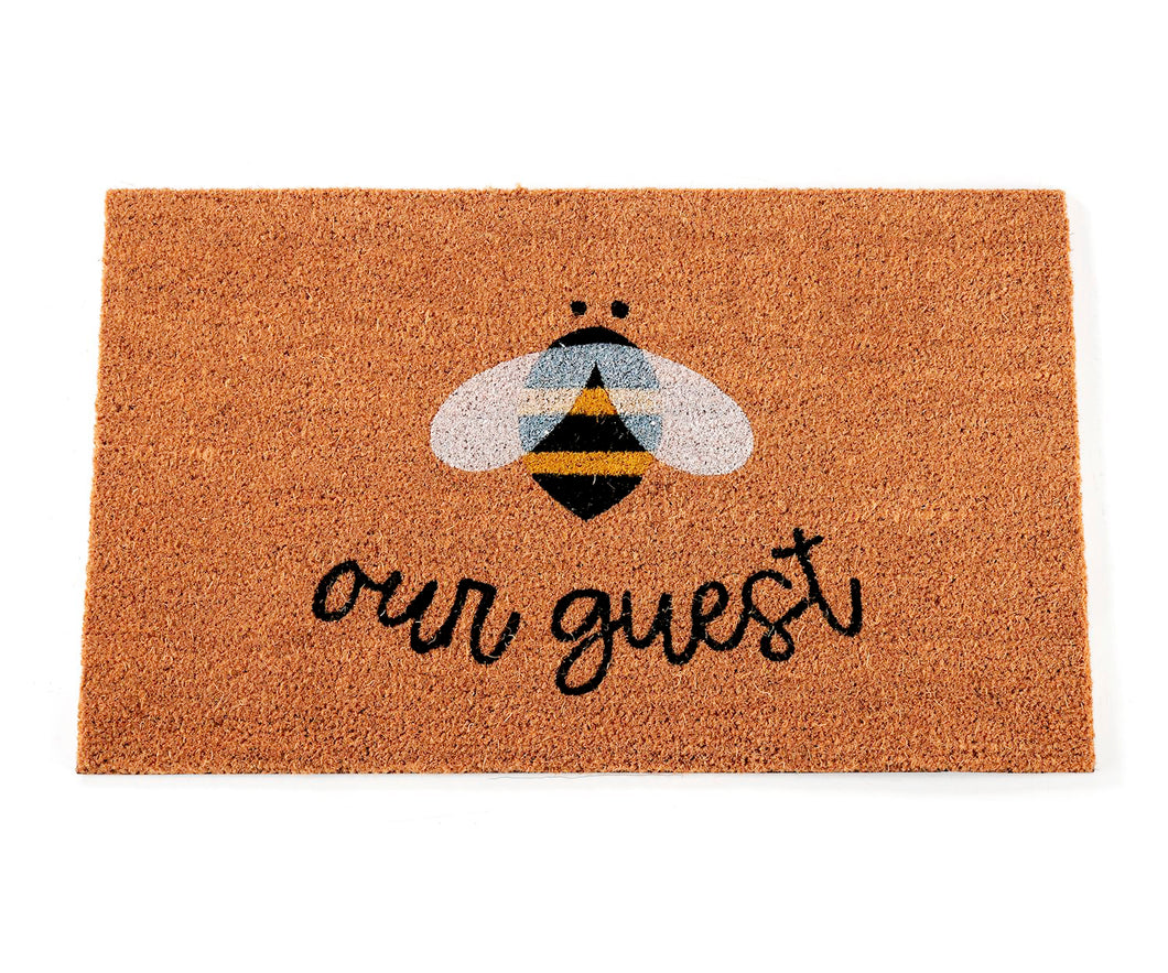Door Mat,Bee Our Guest, Natural Fiber