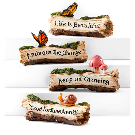 Sentiemnt Forest Log Decor 4 Ast