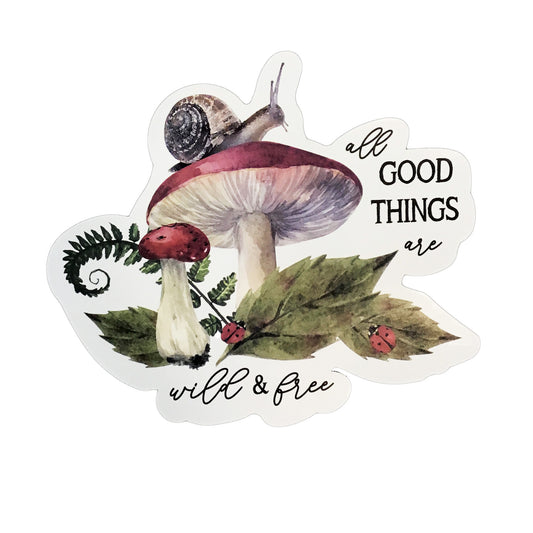 Forest Mushroom Sticker, 4Ast