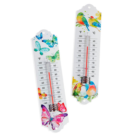 Iron Animal Print Thermometer,2 Assorted