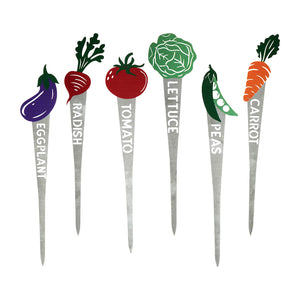 Veggie Plant Marker, 6 Asst
