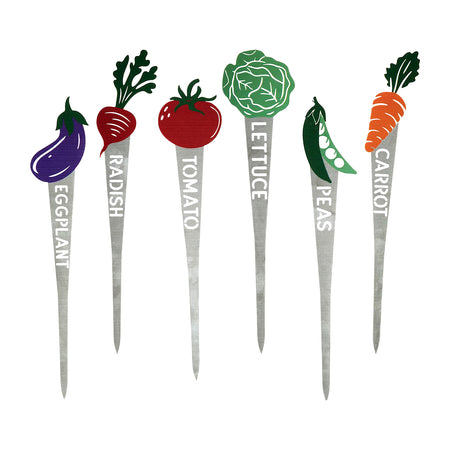 Veggie Plant Marker, 6 Asst