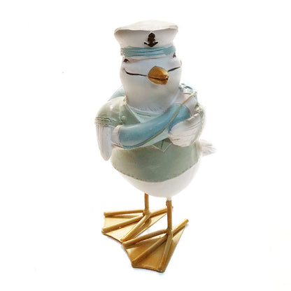 Nautical Seagull Figurine, 4 Asst