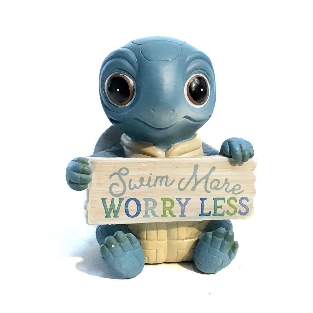 Sitting Turtle  Figurine, 4 Asst
