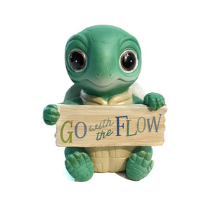 Sitting Turtle  Figurine, 4 Asst