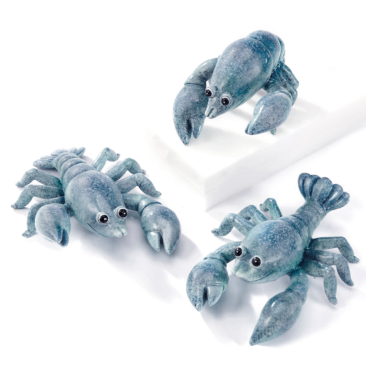 Blue Lobster  Figurine, 3 Asst