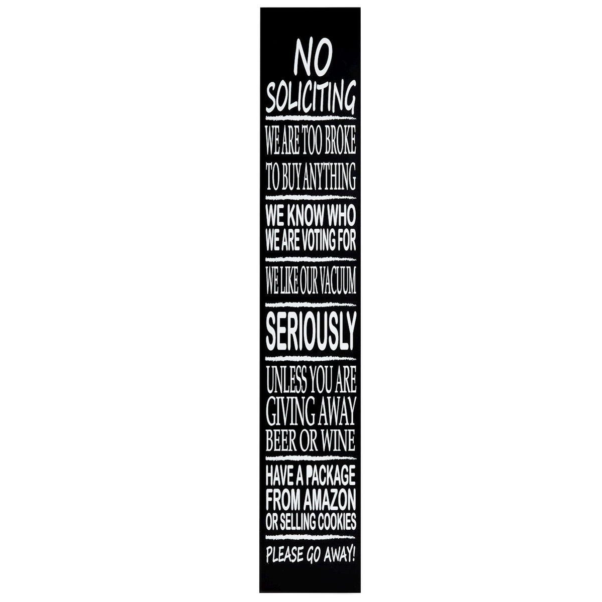 No Soliciting Porch Sign