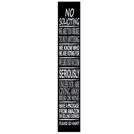 No Soliciting Porch Sign