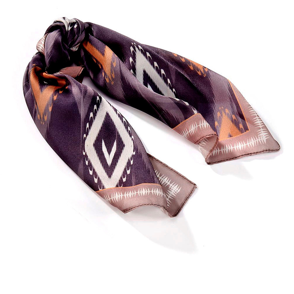 Geometric Print Neck Scarf, 2 Asst