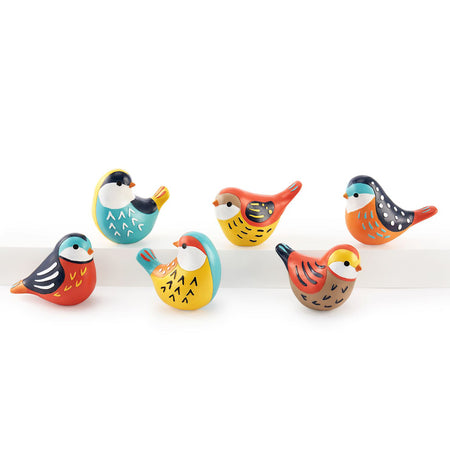 Polyresin Bird Figurine, 6 Assorted