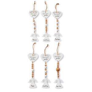 Keepsake Angel Ornament w/Sentiment, 6 Asst