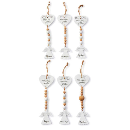 Keepsake Angel Ornament w/Sentiment, 6 Asst