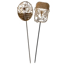Load image into Gallery viewer, Laser Cut Butterfly Garden Stake, 2 Asst. Styles
