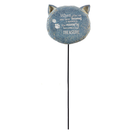 Cat Design Memorial Plant Pick w/ Sentiment