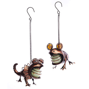 Glow in the Dark Hanging Metal Decor, 2 Asst