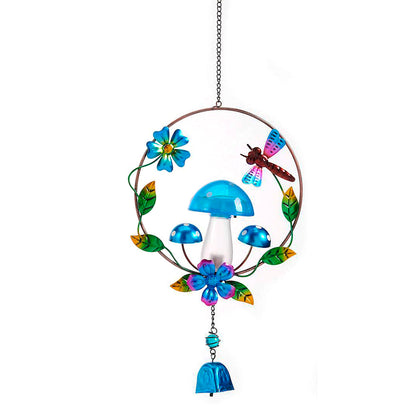 Solar Mushroom Bell Chime, 3 Asst