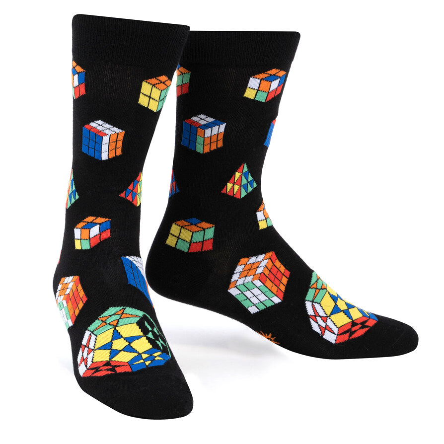 Men's Crew Socks, Puzzle Box