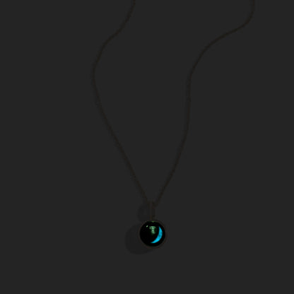 Necklace, Sky Light, Gold, Waxing Crescent, 1A