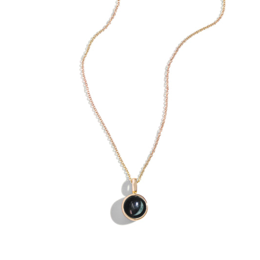 Necklace, Sky Light, Gold, Waxing Crescent, 1A